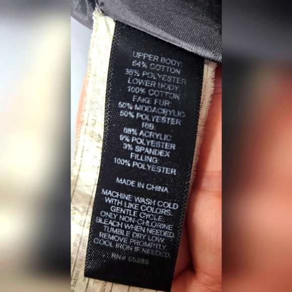 Express Hooded Detachable Faux Fur Trim Black & Olive Quilted Parka Sz XS - Picture 3 of 16